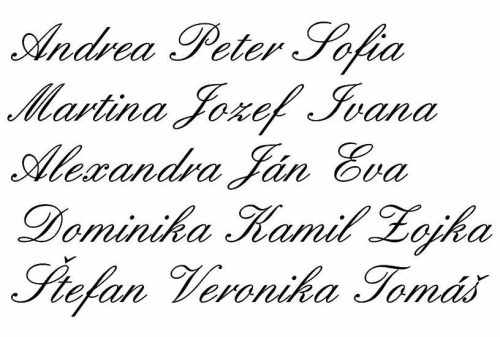 typ písma č.5 Elegant Script